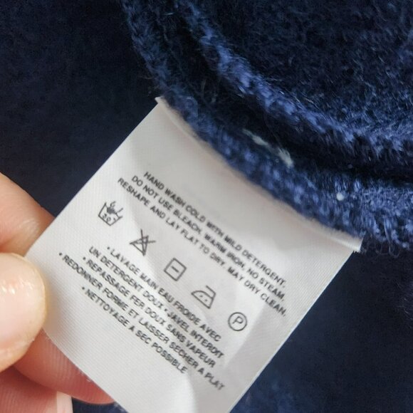 Patagonia 100% Wool Womens Small Navy Blue Zip Vintage Sweater Coat Long Sleeve - Picture 8 of 15